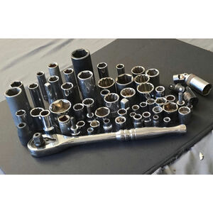 Mixed Socket Wrench Set w/ Ratchet & Extensions - 50+ Pieces
